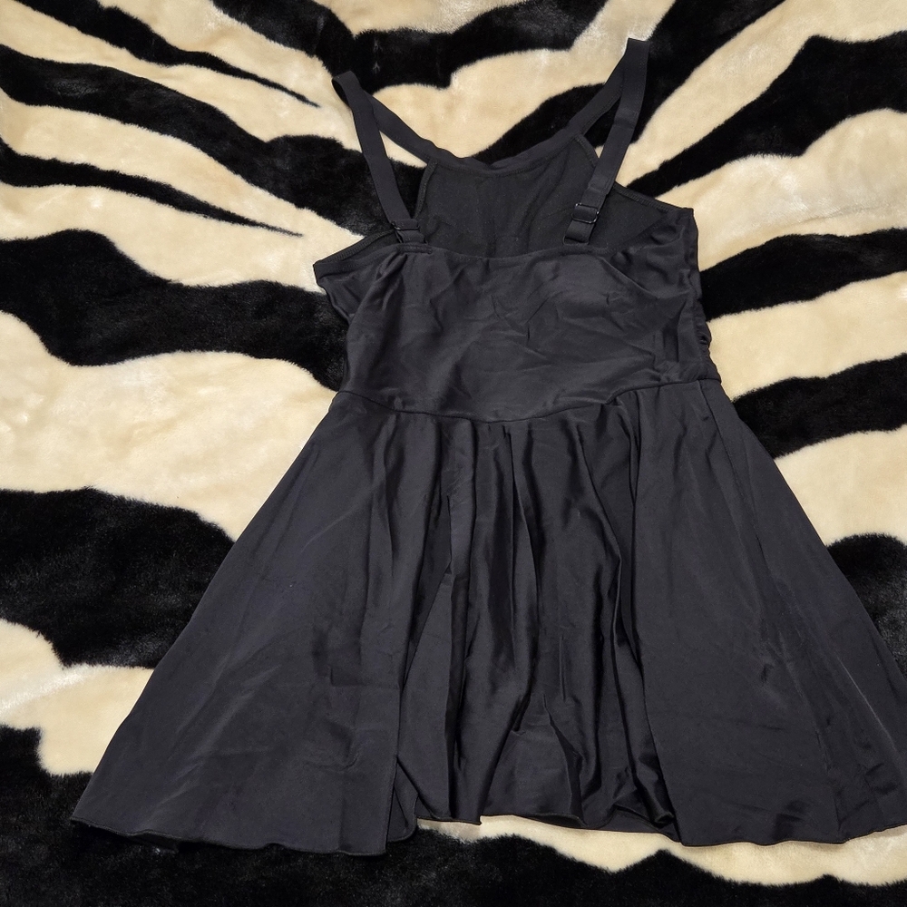 Womens Runched One Piece Swimdress - Picture 3 of 5